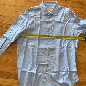 Marc Allen blue striped shirt L